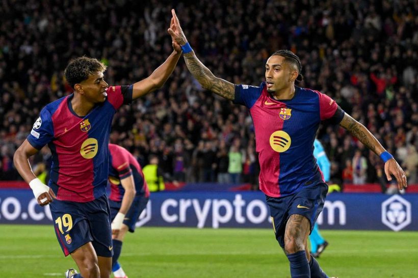 Рафинья с дублетом, прекрасная цель Ямалы. Барселона первая четверть -финалист Лиги чемпионов