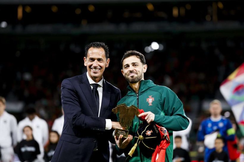 Бернардо Сильва - восьмой игрок в истории, который сделал 100 матчей в сборной Португалии