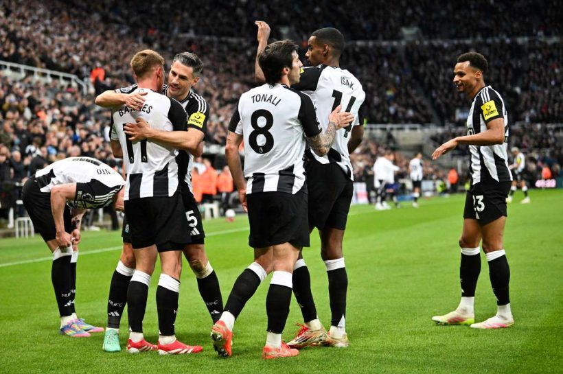 Newcastle на третьем месте в Премьер -лиге после разрушения Кристал Пэлас