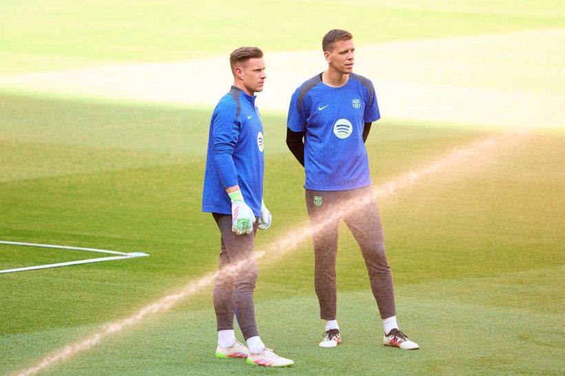 Szczęsny возвращается на скамейку. Flick подтверждает, что Тер Стеген начнет матч в валладолиде