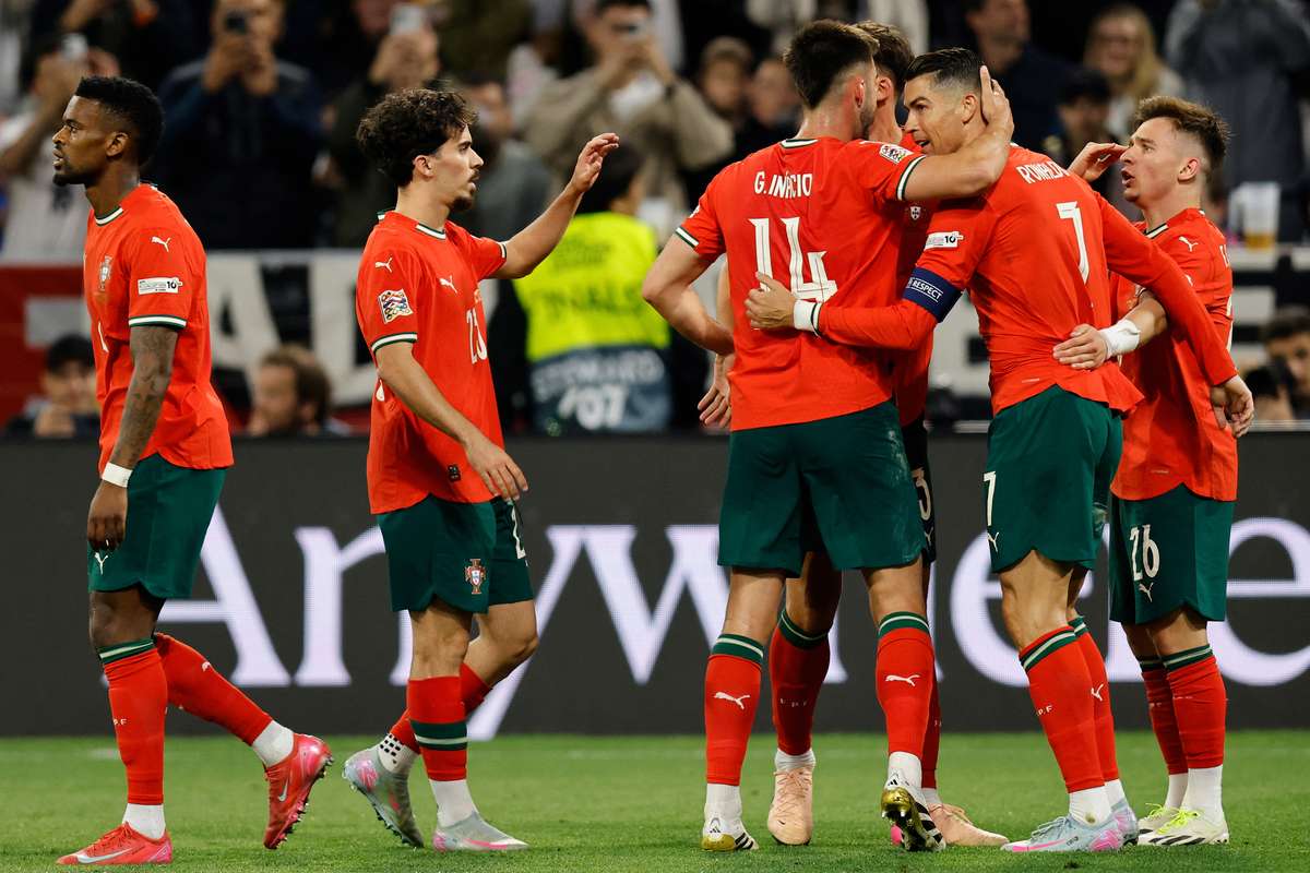 Цель Роналду обеспечивает победу с Германией, Португалия, первая финалиста Лиги Наций