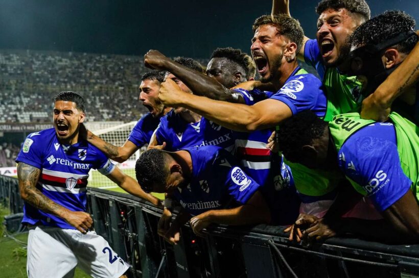 Sampdoria выигрывает Play -Off, The Hooligans Salernitany прервала матч из -за наследства