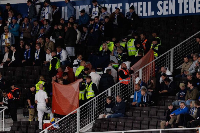 Поклонник умер, который в обморок во время матча Финляндии с Польшей в Хельсинки