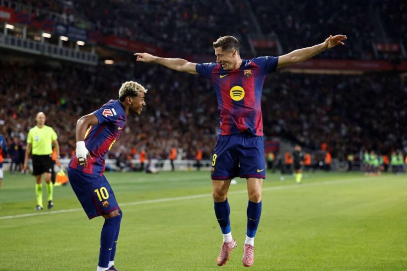 Левандовски увенчал реконструкцию с настоящим Соедидадом, Барселоной во главе Лалиги